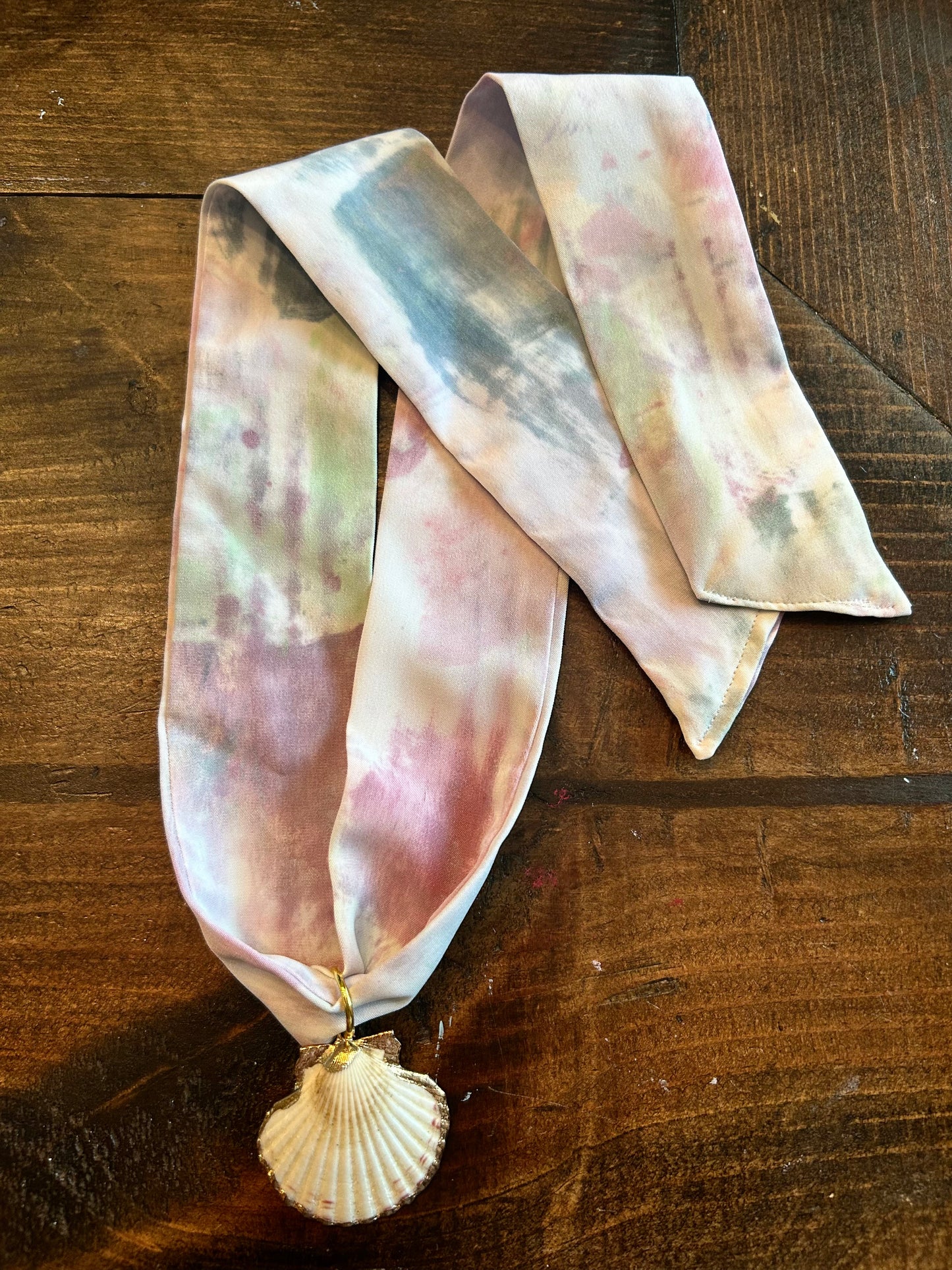 Hand Painted Scarf Necklace