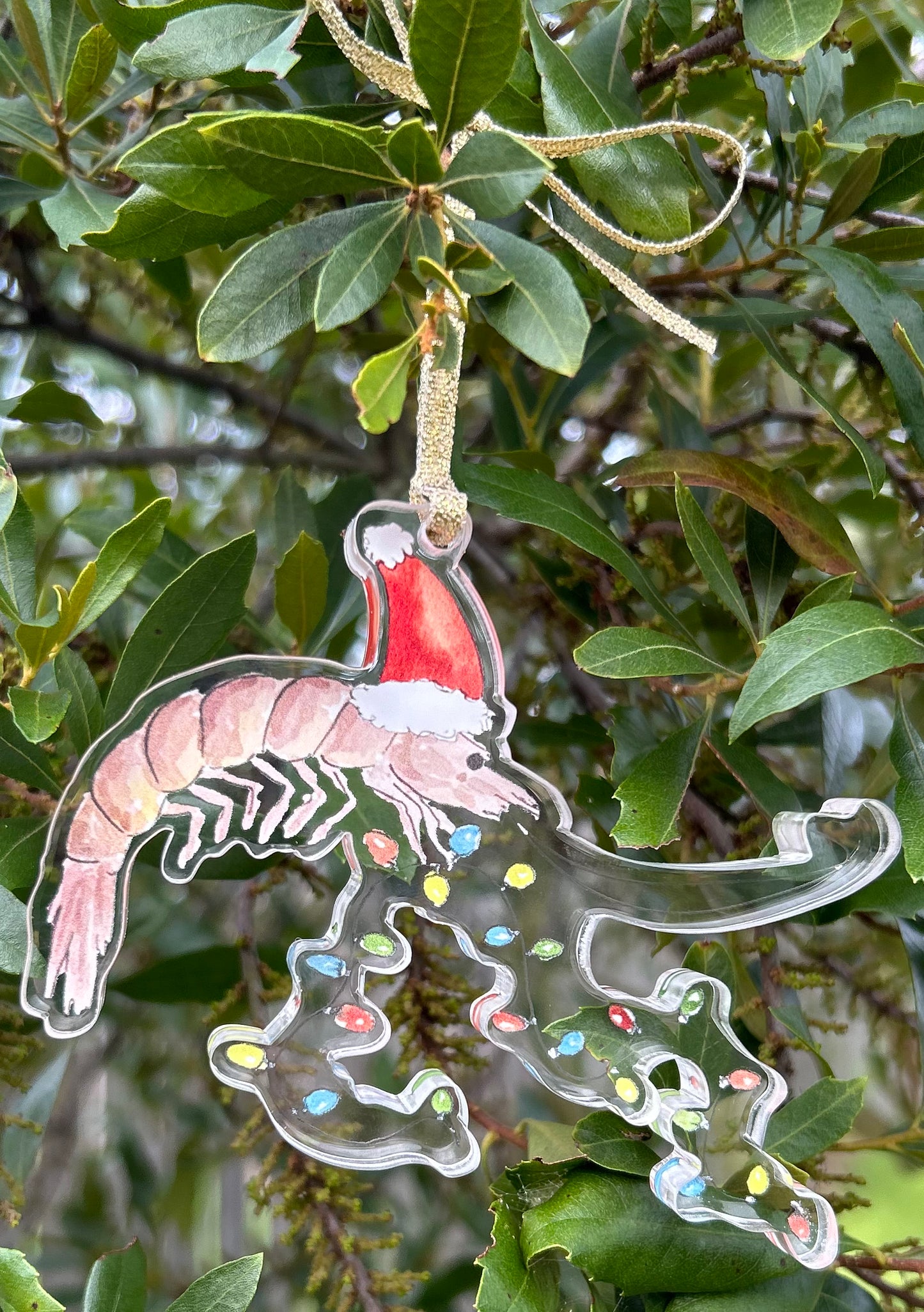 Christmas Shrimp Acrylic Ornament