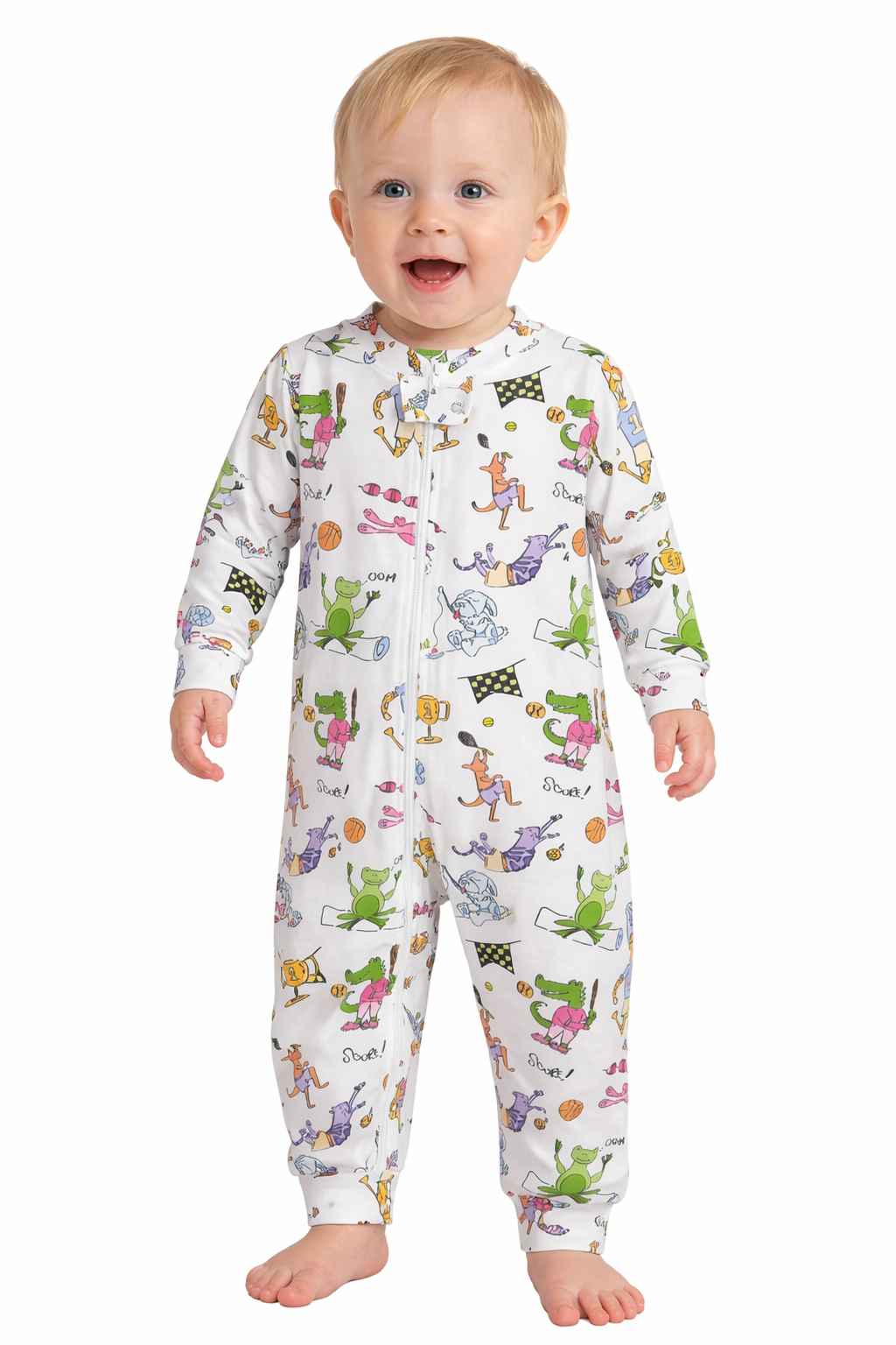Sporty Animals Zipper PJ