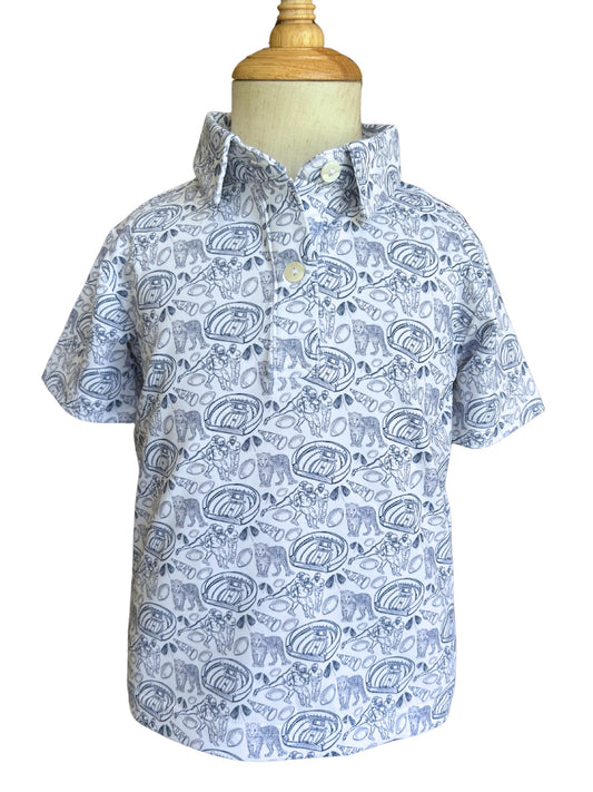 Jaguar Blue/White Polo (Kid's)