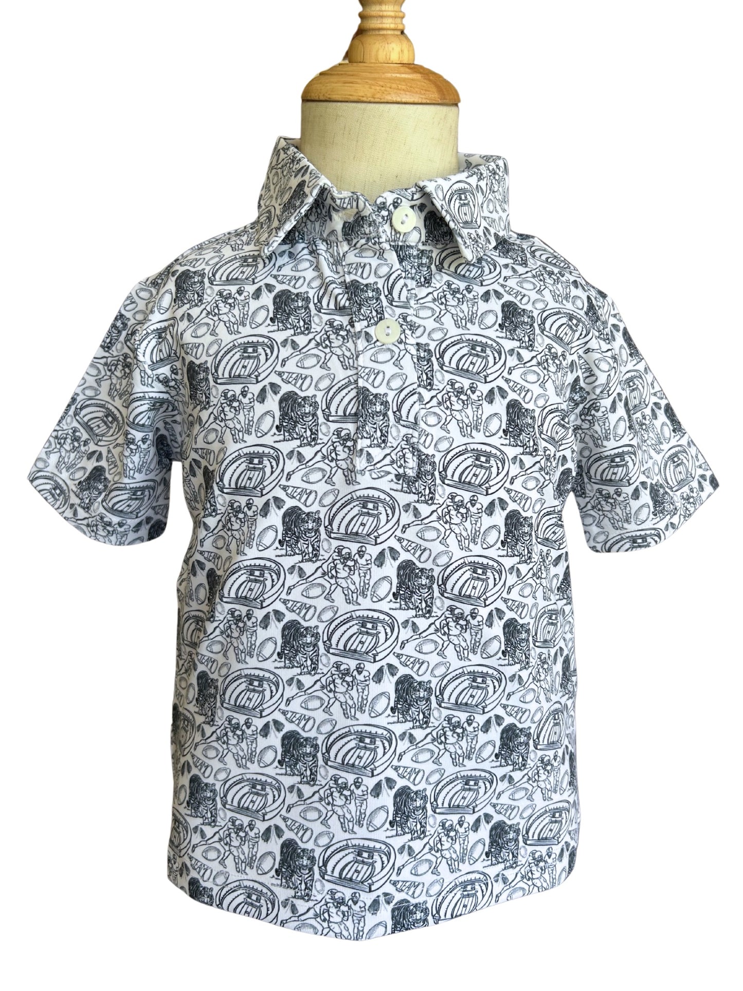 Tiger Blue/White Polo (Kid's)