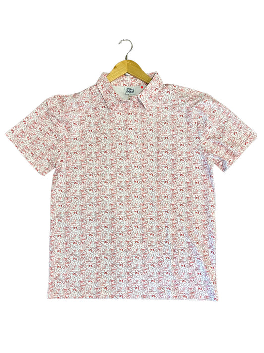 Elephant Red/White Polo (Men's), Recommend Sizing Up