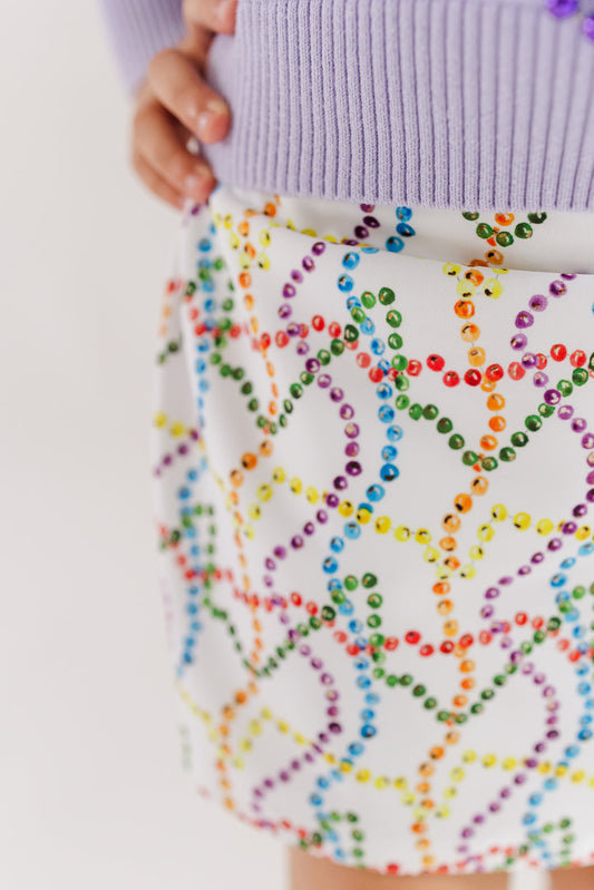 Mardi Gras Beads Skort