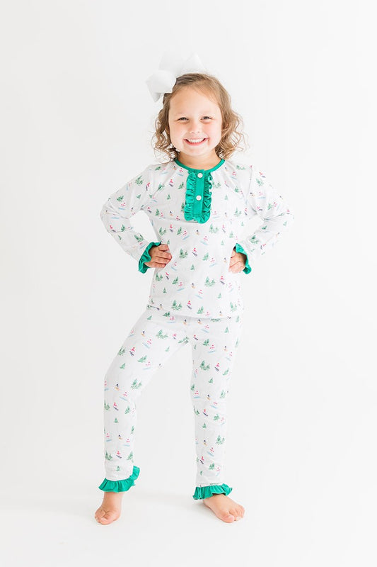 Alpine Ski Girls 2pc Pajamas