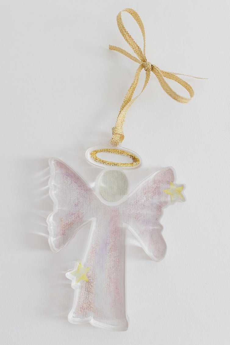 Pink Angel Acrylic Cutout Ornament