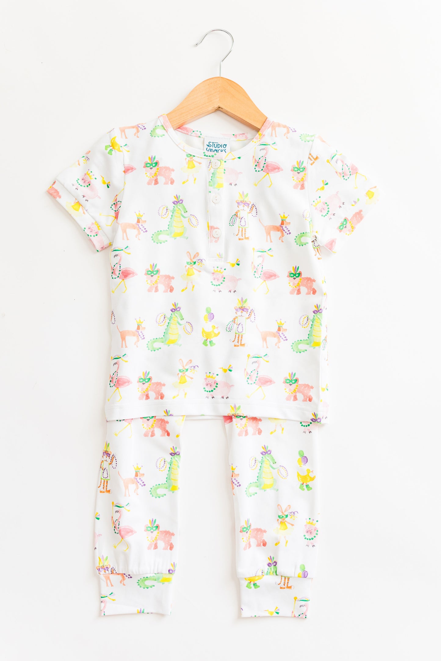 Mardi Gras Animal Parade 2pc Pajama